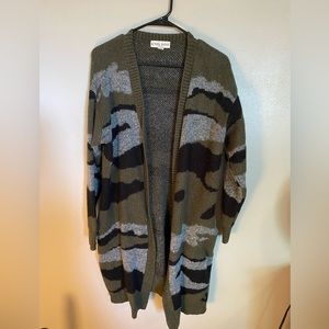 Knox Rose Camo Long Cardigan